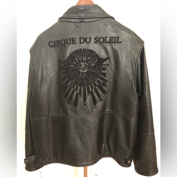 Collectable Genuine leather jacket with detachable arms sleeves Cirque du Soleil - Picture 2 of 7